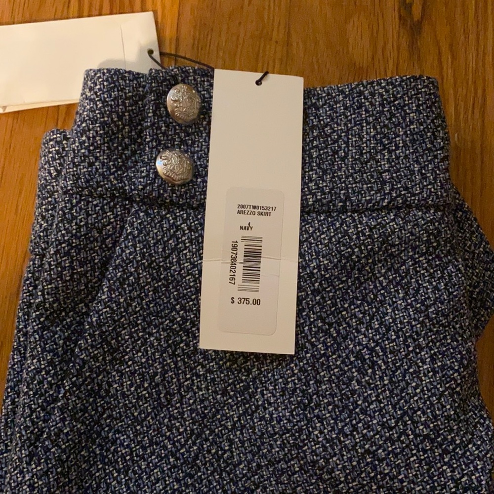 Veronica Beard Navy Blue Arezzo Miniskirt